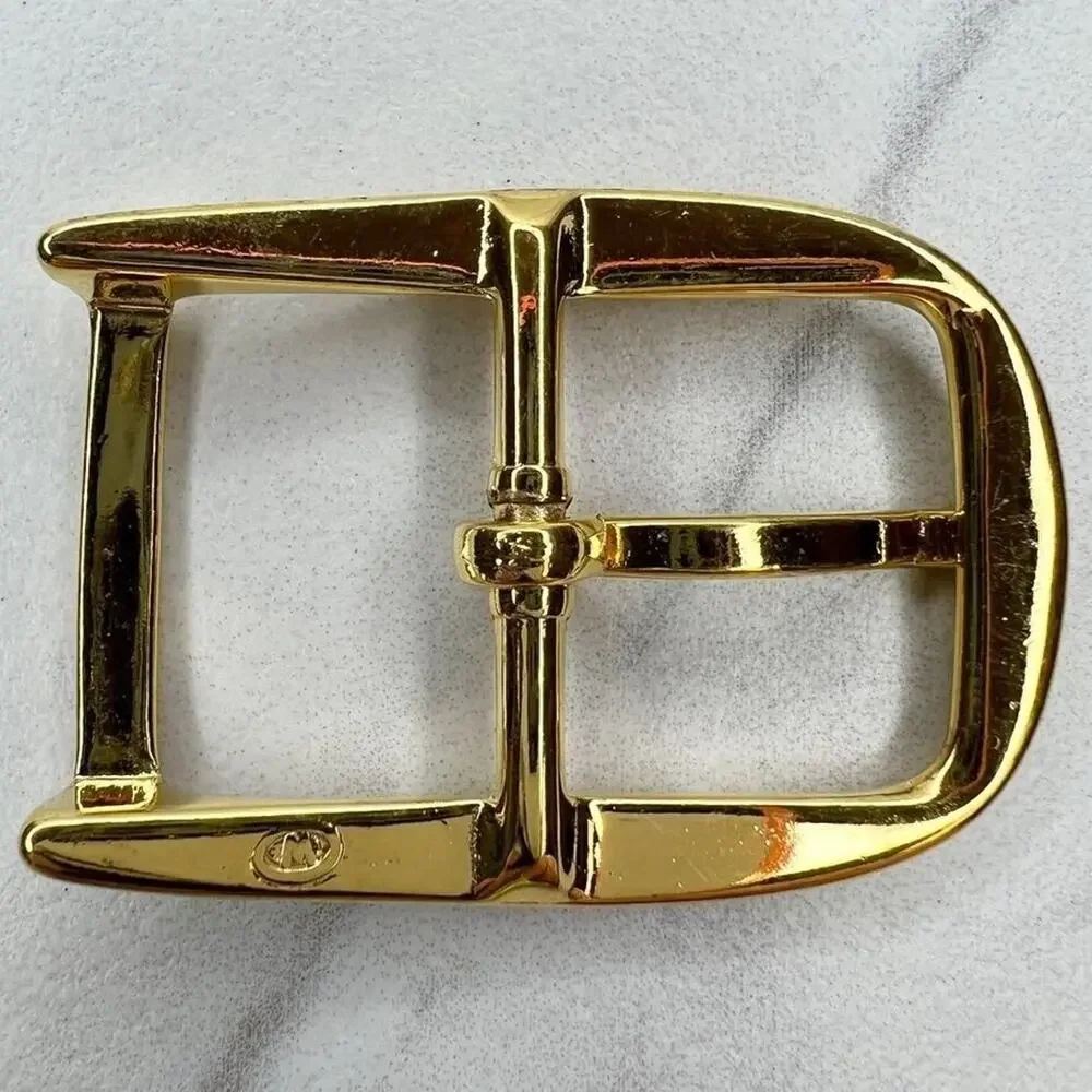 Vintage Gold Tone Simple Basic Belt Buckle for up to 1 Inch Belt
